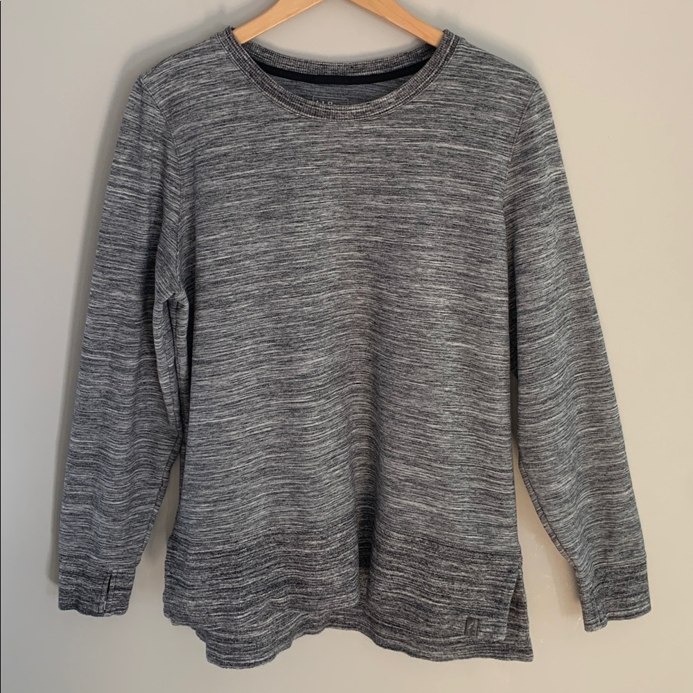 L.L. Bean Women’s Crew Neck Cozy Pullover Top Heather Grey Size XL Athleisure